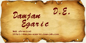 Damjan Egarić vizit kartica